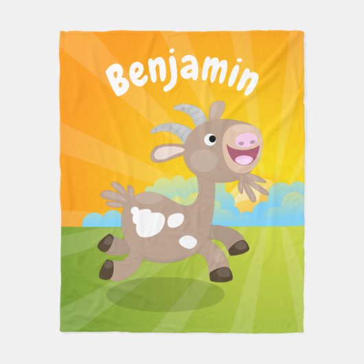 Niedlicher Cartoon Fleecedecke (Vorderseite)