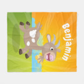 Niedlicher Cartoon Fleecedecke (Vorderseite (Horizontal))