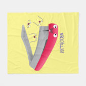 Niedlicher Cartoon Fleecedecke (Vorderseite (Horizontal))