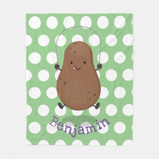 Niedlicher Cartoon Fleecedecke (Vorderseite)