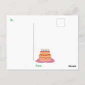 Niedlicher Cartoon Foto Girl Singing Geburtstag So Postkarte (Rückseite)