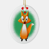 Niedlicher Cartoon Fox Animal Keramik Ornament (Rechts)