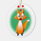 Niedlicher Cartoon Fox Animal Keramik Ornament (Links)
