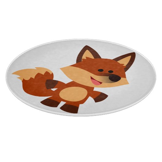 Niedlicher Cartoon Fox Cutting Board Schneidebrett (Ecke)