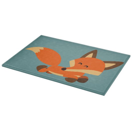 Niedlicher Cartoon Fox Cutting Board Schneidebrett (Ecke)