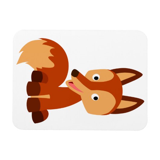 Niedlicher Cartoon Fox Flexible Magnet (Horizontal)