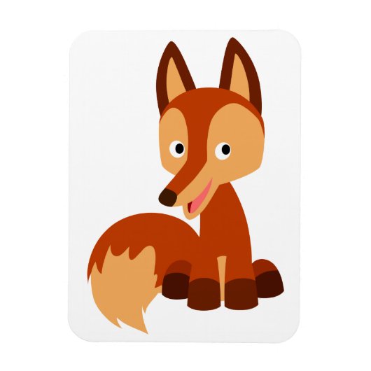 Niedlicher Cartoon Fox Flexible Magnet (Vertikal)