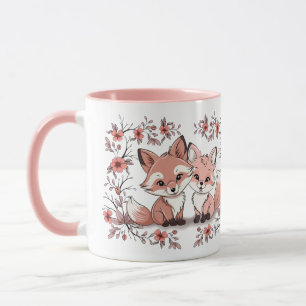 Niedlicher Cartoon Fox Liebhaber Herzenslust Valen Tasse