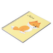 Niedlicher Cartoon Fox Notizblock (Linke Seite)