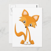 Niedlicher Cartoon Fox Postkarte (Vorne/Hinten)