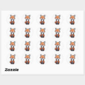 Niedlicher Cartoon Fox Sticker - Wildtiere (Blatt)
