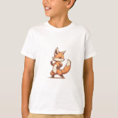 Niedlicher Cartoon Fox T - Shirt: Adorable und Whi T-Shirt (Vorderseite)
