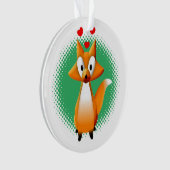 Niedlicher Cartoon Fox Tier Ornament (Vorderseite)