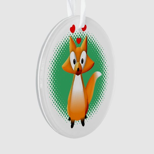 Niedlicher Cartoon Fox Tier Ornament (Vorderseite)