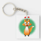 Niedlicher Cartoon Fox Tier Schlüsselanhänger (Vorderseite)
