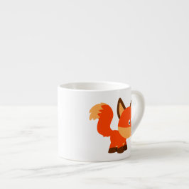 Niedlicher Cartoon Fox und Schmetterling Espresso  Espressotasse