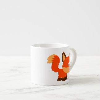 Niedlicher Cartoon Fox und Schmetterling Espresso Espressotasse