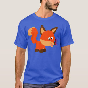 Niedlicher Cartoon Fox und Schmetterling T - Shirt