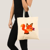 Niedlicher Cartoon Fox und Schmetterlingsbeutel Tragetasche (Vorderseite (Produkt))