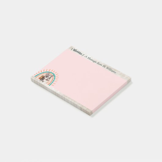 Niedlicher Cartoon Französischer Bulldog zurück zu Post-it Klebezettel (angewinkelt)