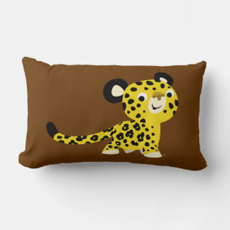 Niedlicher Cartoon freundliches Leopard Kissen