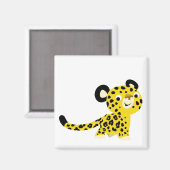 Niedlicher Cartoon Friendly Leopard Magnet (Vorderseite/Rückseite)