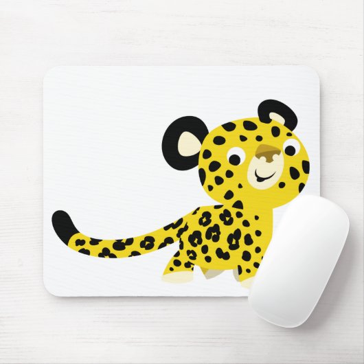 Niedlicher Cartoon Friendly Leopard Mousepad (Mit Mouse)