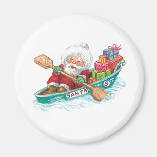 Niedlicher Cartoon fröhlicher Weihnachtsmann im Ru Magnet