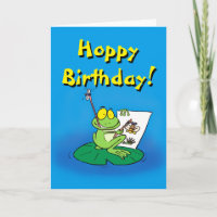 Niedlicher Cartoon Frosch Geburtstag