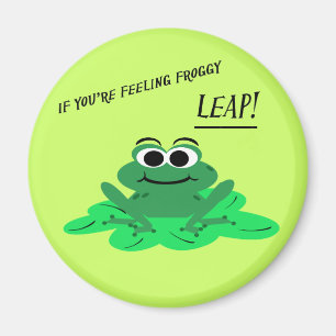 Niedlicher Cartoon-Frosch-motivierend Magnet