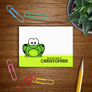 Niedlicher Cartoon Frosch Personalisiert Post-it Klebezettel