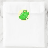 Niedlicher Cartoon Frosch Runder Aufkleber (Tasche)