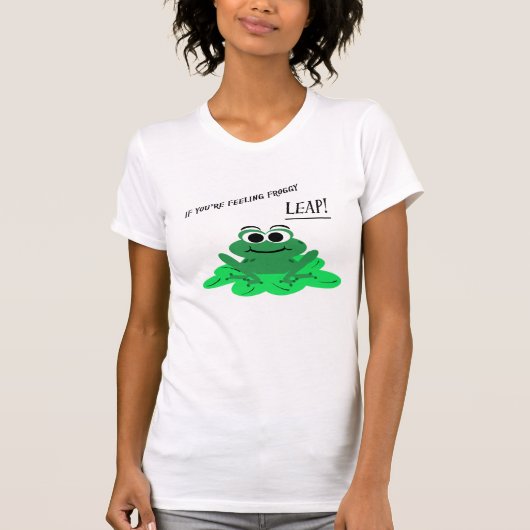 Niedlicher Cartoon-Frosch-T - Shirt (Vorderseite)