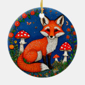 Niedlicher Cartoon-Fuchs Keramik Ornament (Hinten)