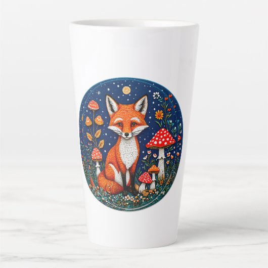 Niedlicher Cartoon-Fuchs Milchtasse (Vorderseite)
