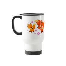 Niedlicher Cartoon Füchse Tasse des Computers