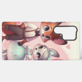 Niedlicher Cartoon Füchse Valentinstag Samsung Galaxy Hülle (Rückseite (Horizontal))