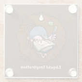 Niedlicher Cartoon für den Multiwriter mit flüssig Glasuntersetzer (Rückseite)