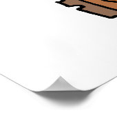 Niedlicher Cartoon für Elchenhiker Poster (Ecke)