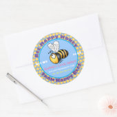 Niedlicher Cartoon für Honigbienen Runder Aufkleber (Umschlag)