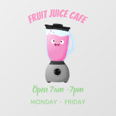 Niedlicher Cartoon für Kochmischer Fensteraufkleber (Blatt)