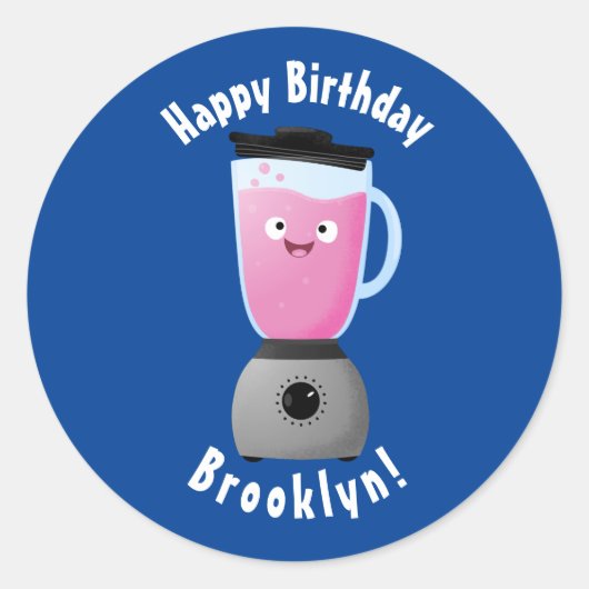 Niedlicher Cartoon für Kochmischer Runder Aufkleber (Vorderseite)