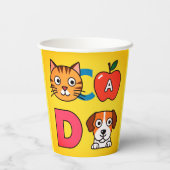 Niedlicher Cartoon für Kunststoffpapierbecher Pappbecher (Rückseite)