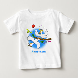 Niedlicher Cartoon für lustige Kakatovögel Baby T-shirt