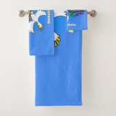 Niedlicher Cartoon für lustige Kakatovögel Badhandtuch Set (Insitu)