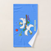 Niedlicher Cartoon für lustige Kakatovögel Badhandtuch Set (Handtuch)