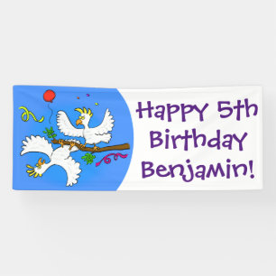 Niedlicher Cartoon für lustige Kakatovögel Banner