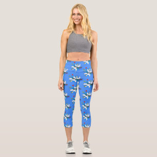 Niedlicher Cartoon für lustige Kakatovögel Capri Leggings