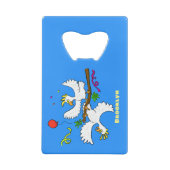 Niedlicher Cartoon für lustige Kakatovögel Geldbeutel Flaschenöffner (Rückseite)