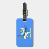 Niedlicher Cartoon für lustige Kakatovögel Gepäckanhänger (Vorderseite vertikal)